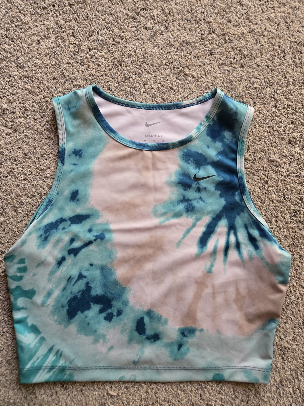 Nike Women’s Blue Tie-Dye Dri-FIT Crop Tank